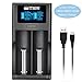 Produktbild TTMOW Intellicharge Ladegerät für Li-Ion, Universal Li-Ion Akkus Ladegerät, Smart Ladegerät mit LCD Display für 3,7V Li-Ion 18650, 26650, 18500, 17500, 16340, 14500 wiederaufladbare Batterien Akku