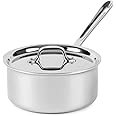 All-Clad 4203 Stainless Steel Tri-Ply Bonded Dishwasher Safe Sauce Pan with Lid / Cookware, 3-Quart, Silver