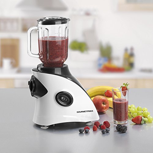 gourmetmaxx 09899 mechanischer Fleischwolf Küchenprofi mit Mix-Aufsatz 2-in-1| 450 W | Edelstahl | Mixer, weiß - 5