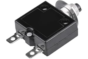 YOSOO HEALTH GEAR Disjoncteur 5A 8A 10A 15A 18A 20A 30A Interrupteur thermique de réinitialisation en option, 125-250V AC 50V DC Disjoncteur à bouton-poussoir de protection contre les surcharges de courant(5 ampères)