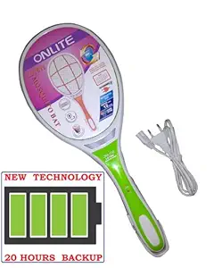 VICTORY Mosquito Racket with Hi-Power Shock for Big Insect (White)