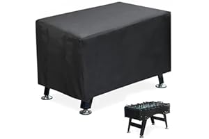 Besttoolifes Telo protettivo impermeabile per tavolo da calcio per esterni e interni, 170 x 117,5 x 69,5 cm, in poliestere nero