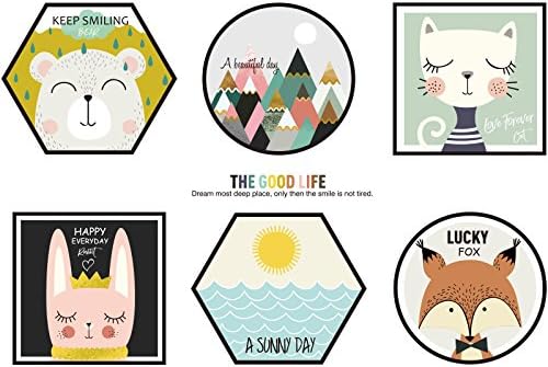 HCCY The simple scandinavian style home decorations cute animal photo frames posters cartoon wall sticker 97*67cm sofa