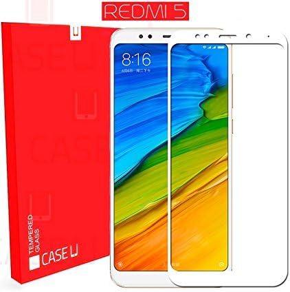 CASE U Full Coverage 3D Tempered Glass Screen Protector For Redmi 5 - White