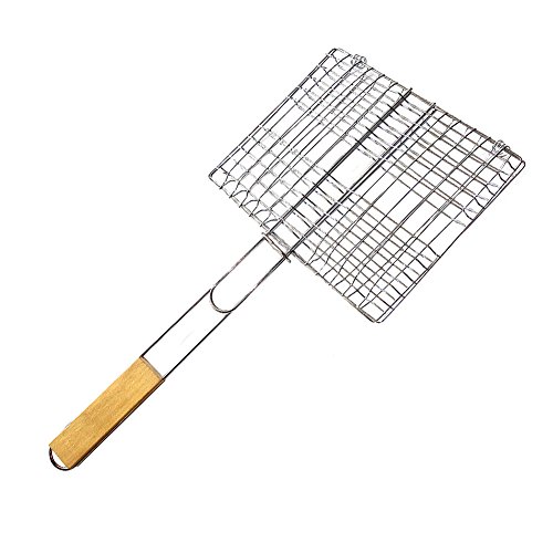 spécifications Panier en barbecue en acier inoxydable Non Stick Poisson Grillage Panier Clip Barbecue Cuisine grillée Greenstuff Filets de viande Clip avec poignée en bois Best Ever Barbecue Fish Recipes