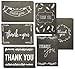 Produktbild juvale 48 sortiert, Thank You Pack Bulk Box Set - blanko auf der Innenseite, Schwarz und Weiß Kreidetafel Design - Beinhaltet 48 Grußkarten und Umschläge - 10,2 x 15,2 cm