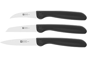 ZWILLING Twin Grip Gemüsemesser-Set, 3-teilig, (Schälmesser 5 cm, Gemüsemesser 8 cm, Spickmesser 8 cm), Kunststoffgriff, Schwarz
