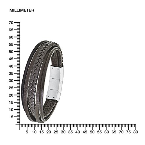 sOliver-Herren-Armband-2015-cm-verstellbar-mehrreihig-Edelstahl-Leder-geflochten-braun