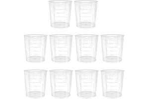 QIRUIRED 10 Stück 30ml Messbecher aus Kunststoff - Präzisions-Meßbecher für Epoxidharz Farbmischen Labor & Kochen | Küchenzubehör & Malbedarf