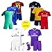 1PC Jersey with shorts Football Club Soccer Kit with free one pair of Football Stockings team Jersey sets new (Assorted Designs) 1 Set offer RS.425.00
