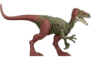 Dinozaur Jurassic World Dominion Coelurus Extreme Damage 18 cm Dinozaur dla dzieci z obrażeniami bojowymi GWN16 wielokolorowy