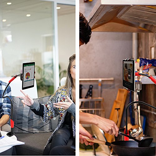 EasyAcc 360 Drehen Handyhalter Desktop StÃ¤nder Schwanenhals Halterung Smartphones Halter Tablet Halterung Handy Einer LÃ¤nge von 1 Meter FÃ¼r Smartphones iphone x iphone 8 Plus Galaxy S8 S9 / S9 Plus Ipads (Schwarz/Rot)