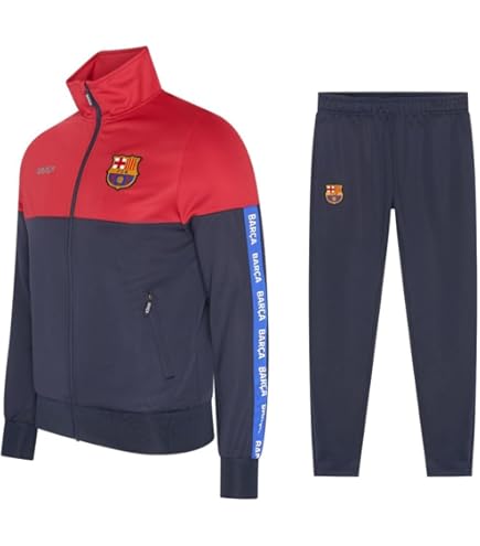 FC Barcelona Tracksuit 23/24 Adults - Season 23/24 - Size S Is XXL - Official Product - Tracksuit For Football Training, Blue