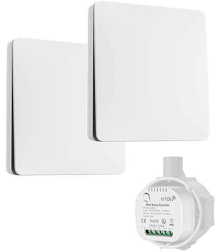 Interruttore Luce Senza Fili 230V - 2 Interruttori + 1 Ricevitore, Impermeabile IP44, Portata 30m, Per Lampade - Foto 10