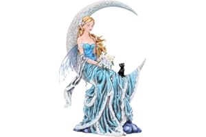 Nemesis Now Azul Nene Thomas Wind Moon-Figura Decorativa (24 cm), Color, Resina, 28.5cm