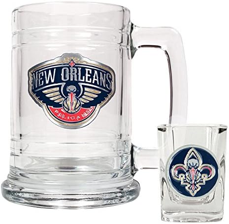 Great American NBA New Orleans Hornets Boilermaker Set - Primary Logo