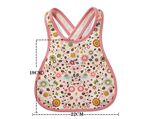 Ele Gens 3/5er Baby Kinder Wasserdicht Lätzchen Babylätzchen Schürze Baumwolle Mit Druckknöpfen Jungen Mädchen - 2