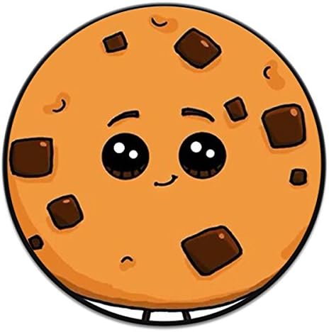 Expanding Stand and Grip for Smartphones and Tablets, Multi-function Mounts and Stands Kit Car Mount iPhone Holder Collapsible-Chocolate Chip Cookie-black