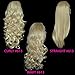 Ladies 3/4 WIG Half Fall Clip In Hair Extension CURLY Light Blonde #613