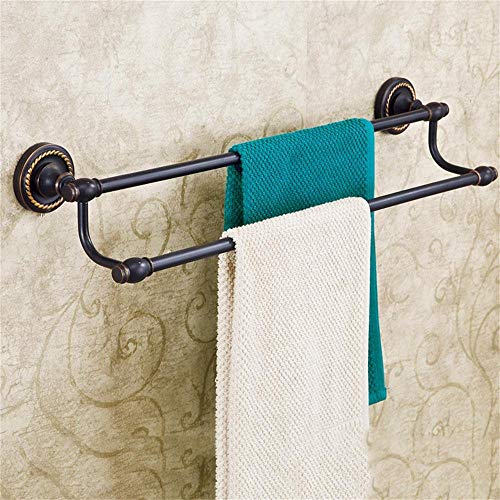 Preisvergleich Produktbild Gsive Yet Vollkupfer, Schwarz Bronze Einfache Doppel Rod Handtuchhalter Hängen Handtuch Europäischen Retro Style Handtuchhalter / Tower Towers