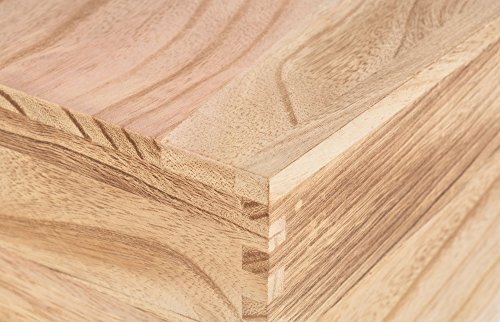 ts-ideen 3er Set Holzkisten mit Deckel dreiteilig Stapel-Box Holztruhen Aufbewahrungskiste Antik Shabby Vintage Holz-Kiste natur - 5