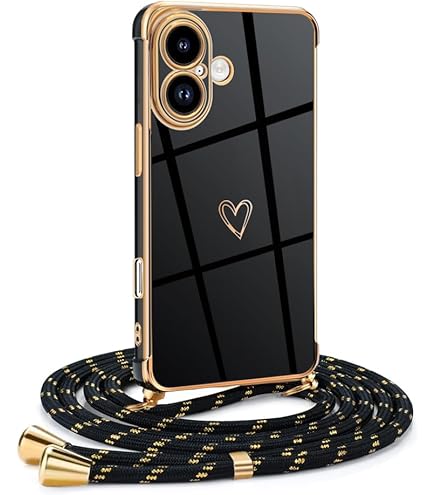 CaseLover Coque Avec Cordon Compatible Avec IPhone 16, Coque De