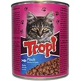 Tropi Katzenfutter Fisch in Soße, 24 Dosen (24 x 830 g)