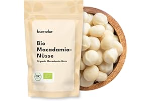 ‎KAMELUR Kamelur 1kg BIO Macadamianüsse in Rohkostqualität - ganze Macadamia Nüsse ohne Schale der Klasse 1L, roh und unbehandelt