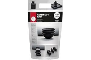 Rayher Gießpulver Raysin 250, schwarz, Gießmasse, Beutel 4 kg, Reliefgießpulver, lufthärtend und geruchslos, 34480576