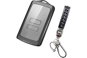 【5 colori】MEDZUK Compatibile con Dacia Sandero 3 | Sandero Stepway 3 2020-2023 2024 Cover Chiave auto con Portachiavi Accessori Protezione Custodia (Nero)