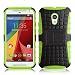 Produktbild Moto G2 Hülle, JAMMYLIZARD [ ALLIGATOR ] Doppelschutz Outdoor-Hülle für Motorola Moto G (2. Generation), LIMONENGRÜN