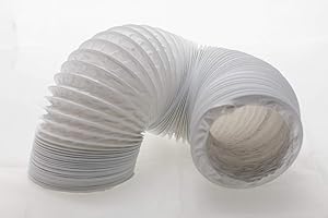 Daniplus, Tubo di scarico aria, flessibile, in PVC, diametro 125/127 mm, lunghezza 4 m, perfetto per impianti di climatizzazione, asciugatrici e cappe aspiranti