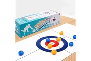 GIVOKE Tabletop Curling Game for Family, Table Top Curling Bowling Shuffleboard Board Games Kids Adults Family Games Travel Party