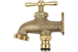 Darlac Take Anywhere Outside Tap - Solid Brass Outdoor Tap Compatible with Hose Fittings - Ideal Garden Tap for Allotments, Stables and Builder Yards - No Plumbing Required
