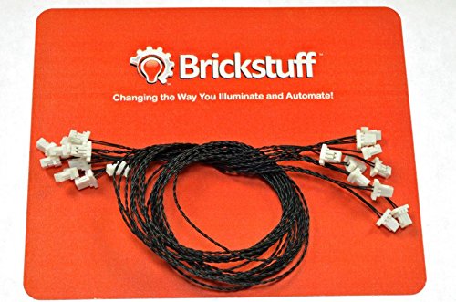 Brickstuff 10-Pack, 12" 2-Conductor Connecting Cables (Bulk Packs) - WIRE12-10PK