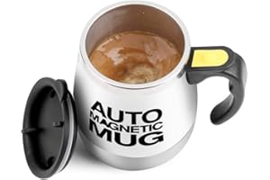 HUHUSHOP Kubki samomieszające ze stali nierdzewnej Magnetyczny kubek do mieszania Kubek do kawy i herbaty z gorącą czekoladą