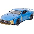 PLUSPOINT Diecast GTR-50 Toy Car 1:24 Scale Model,Pull Back Vehicles Alloy Simulation Supercar with Lights and Sound Also for Car Dashboard,Kids,Adult (1:24-GTR50-Blue)