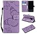 Produktbild ZCXG Handyhülle Samsung Galaxy S9 Plus Hülle Leder 3D Magnet Flip Cover Madam Brieftasche Lederhülle Blumen Schmetterling Muster Slim mit Kartenfach Standfunktion Silikon Backcover Tasche