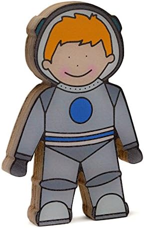 Storklings Astronaut Wooden Shelfie Decoration for Kids Bedrooms