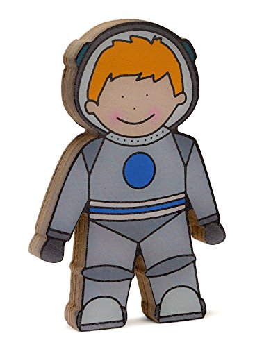 Storklings Astronaut Wooden Shelfie Decoration for Kids Bedrooms