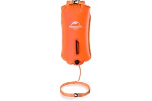 Naturehike Sac Étanche Flottant Bouée de Natation en Eau Libre Dry Bags Imperméables pour Activités en Plein Air et Sports Nautiques en Vessie Gonflable et Ceinture Réglable 28L