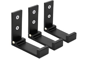 YOCZOX 3 PCS Foldable Wall Hook, Invisible Folding Aluminum Wall Mount Hook Headphones Holder Coat Hook Creative Clothes Hook for Kitchen Bathroom Bedroom, Holds up to 15 KG (Black)