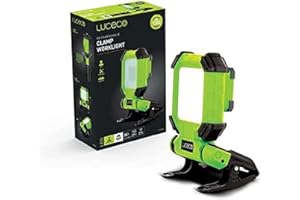 Luceco Luz de Trabajo Recargable, Foco LED de 15W, Lámpara Portátil IP54 Impermeable, Literna para la Reparación de Automóviles, Pesca, Camping