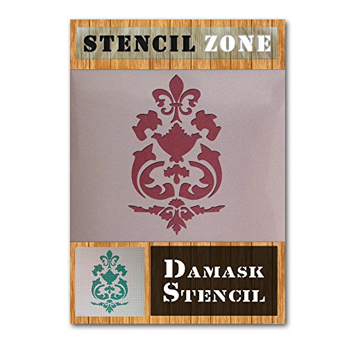 Damast Muster Vintage Shabby Chic Mylar Gemälde Art Wand Schablone Acht A4 Size Stencil - Small