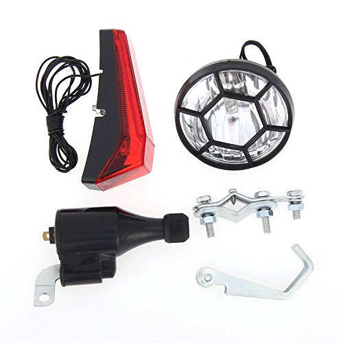 Docooler Fahrrad-Licht Keine Batterie/Fahrradbeleuchtung Set Kit Fahrrad Sicherheits Frontscheinwerfer Rücklicht Rücklicht Dynamo(Keine Batterien Erforderlich) - 2