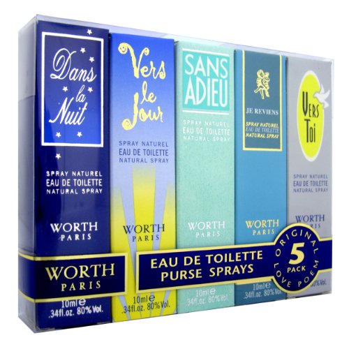 Worth 5Piece EDT Spray 10ml Collection: Dans La Nuit Plus Vers Le Jour Plus Sans Adieu Plus Je Reviens Plus Vers Toi
