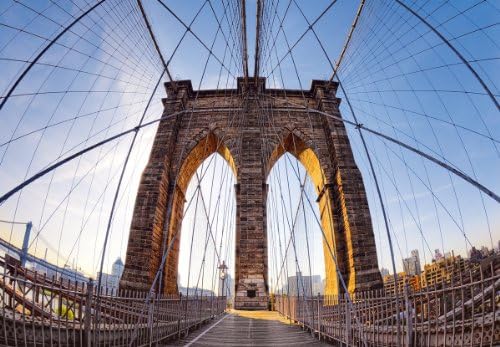 Platin Art Wall Mural Deco Wall, Brooklyn Bridge, 8-Feet 4-Inch by 12-Feet