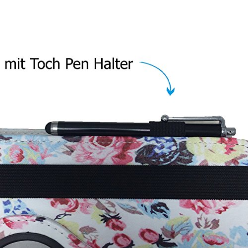 Tablet Tasche für Huawei MediaPad T1 10.0 24,4 cm (9,6 Zoll) Schutz Hülle Etui mit Standfunktion + Touch Pen – 9.7 Zoll Rosen 360_ - 7