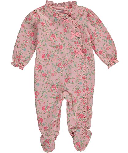 Laura Ashley Baby Girls' "English Garden" 1-Piece Pajamas - pink, 3 - 6 months