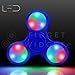 Produktbild Fidget Spinner Toys By Fidget Widgetz EDC Anti-Anxiety 360 Finger Spinner Stainless Steel Bearings Click-On LED Blue Classic Trio Hand Spinner For Kids and adults Bright 3 Setting LED Lights Desk Toy